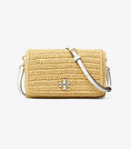 Tory Burch Thea Flat Wallet Crossbody - Raffia Ice Crystal