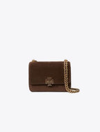 Britten Suede Small Shoulder Bag - Dark Cocoa