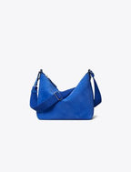 Tory Burch Thea Slouchy Crossbody Suede Cobalt Ocean