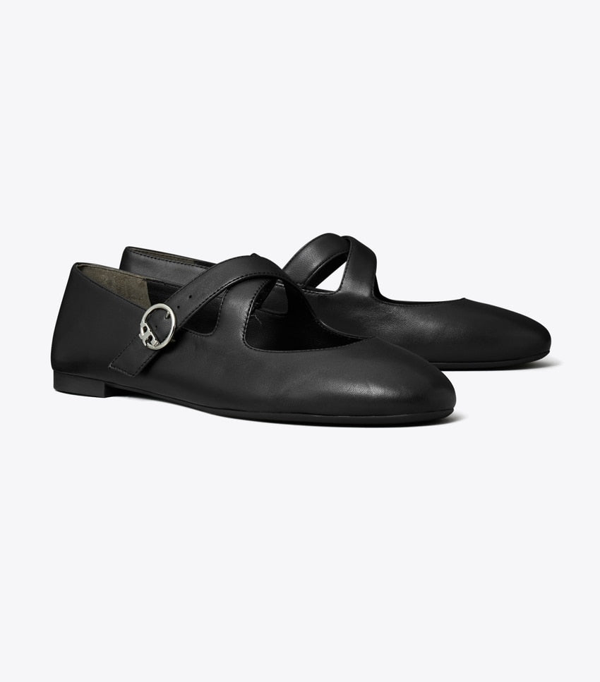 Tory Burch Criss Cross Mary Jane - Perfect Black