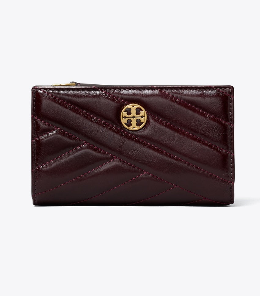 Tory Burch Willa Chevron Glazed Medium Wallet - Fig