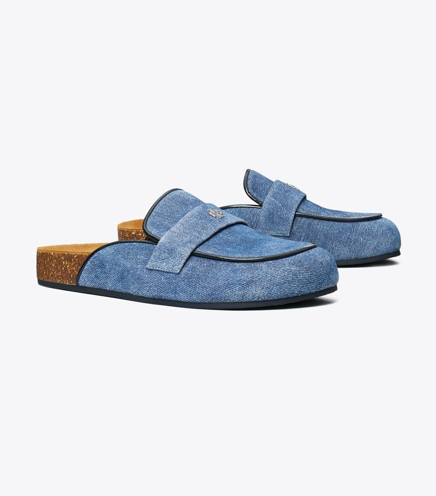 Tory Burch Everly Cork Mule - Dark Denim