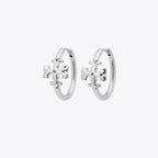 Tory Burch Roxanne Logo Small Hoop Earrings - Silver