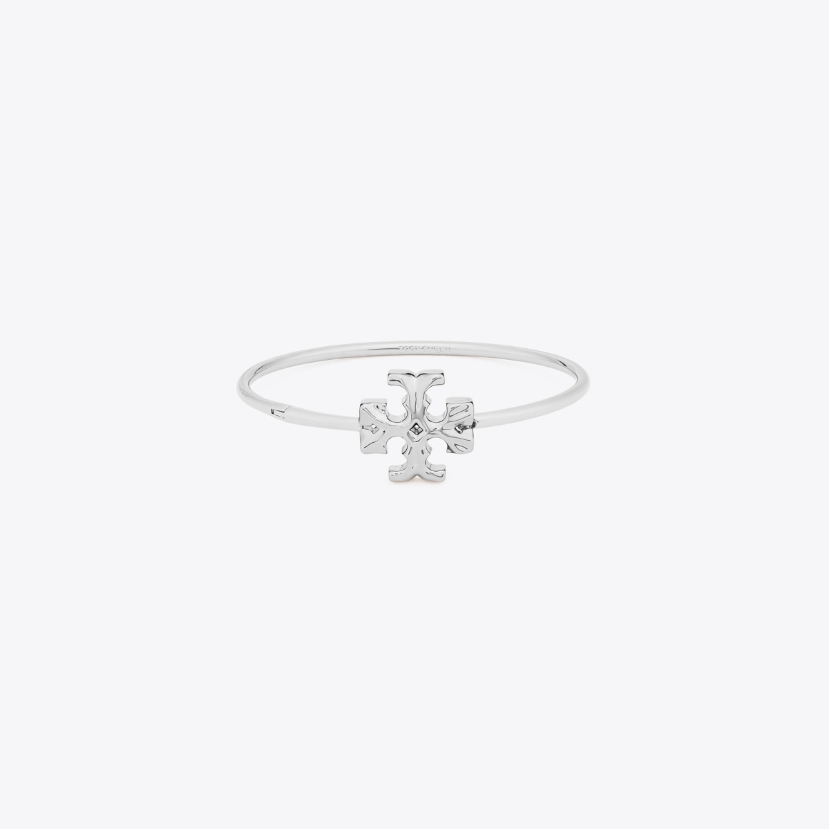 Tory Burch Roxanne Logo Hinged Cuff - Silver