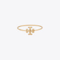 Tory Burch Roxanne Logo Hinged Cuff - Gold