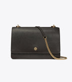 Tory Burch Flap Adjustable Shoulder Bag - Cocoa