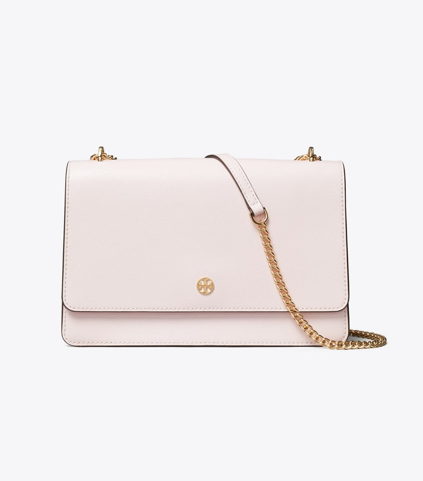 Tory Burch Flap Adjustable Shoulder Bag - Classic Coral