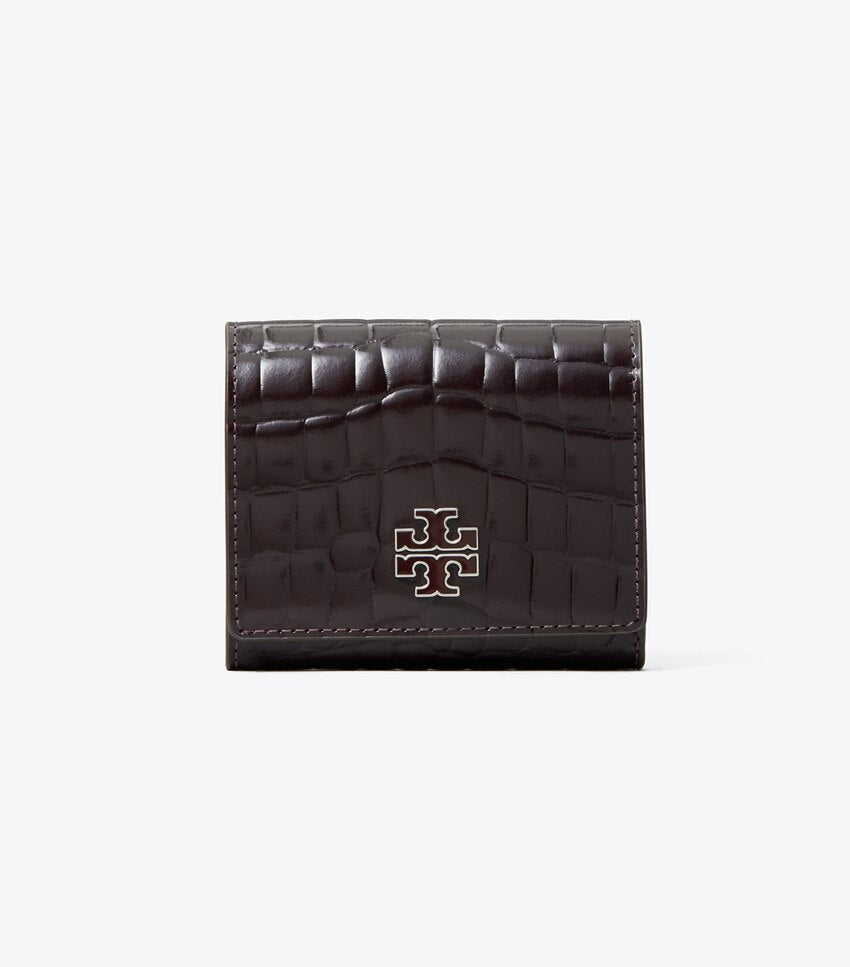 Britten Shiny Embossed Compact Wallet - Amaranth