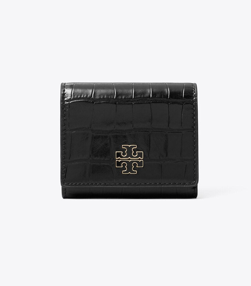 Britten Embossed Compact Wallet - Black