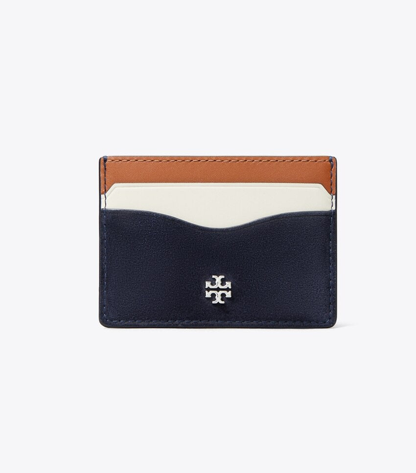 Rory Slim Card Case - Color-Block Tory Navy / Coffee / Iron