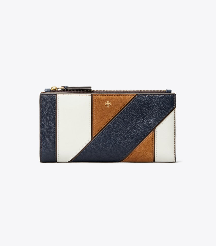 Blake Slim Envelope Wallet - Patchwork New Navy / Warm White / Chicory