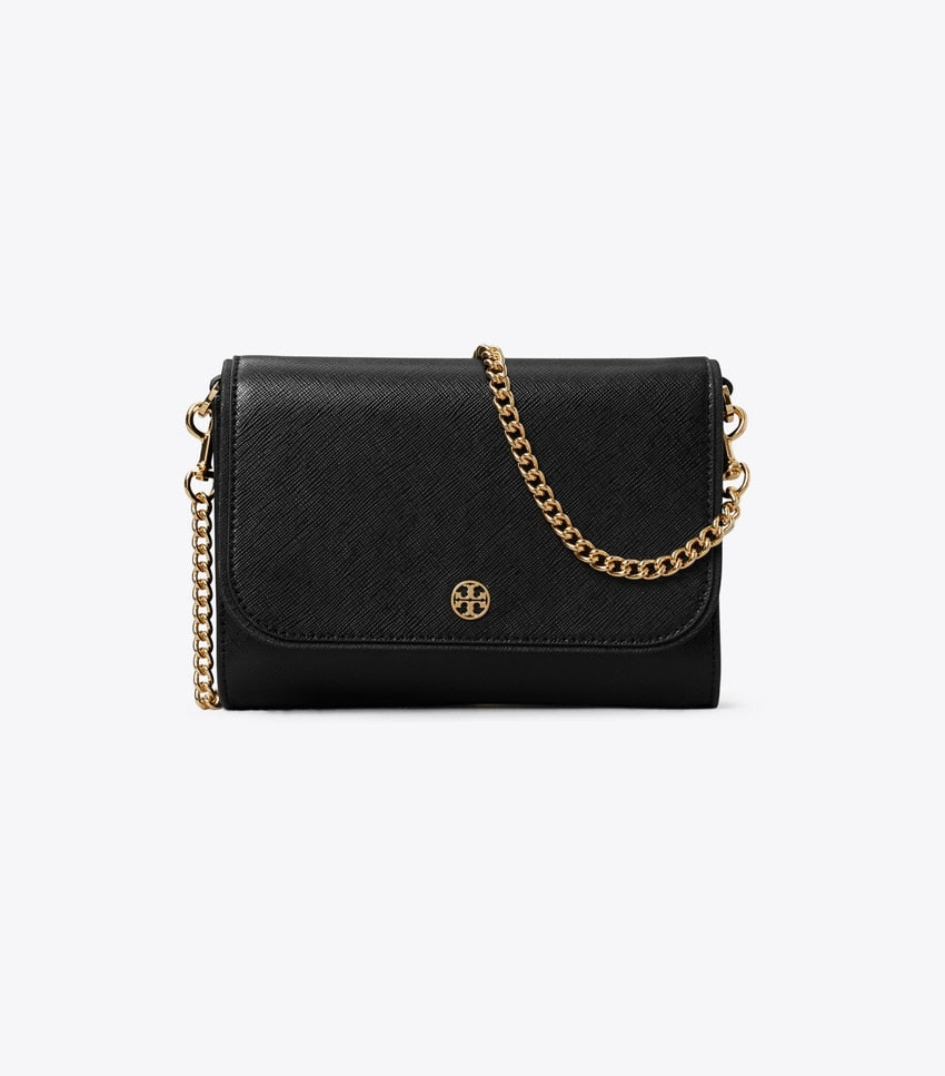 Tory Burch Chain Wallet - Black