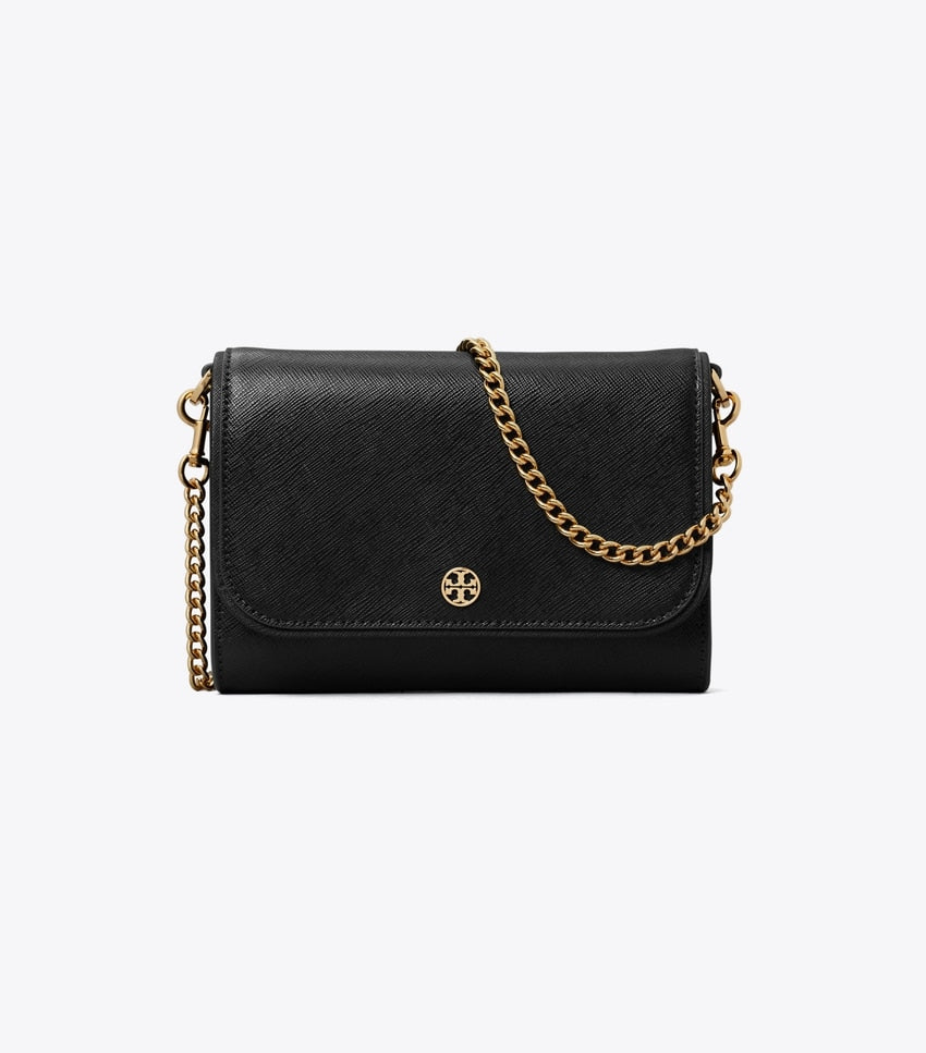 Tory Burch Chain Wallet - Cocoa