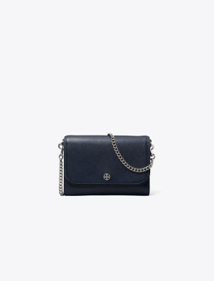 Tory Burch Chain Wallet New Navy