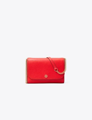Tory Burch Chain Wallet Scarlatto