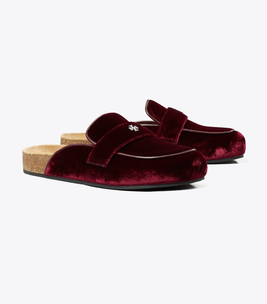 Tory Burch Everly Cork Mule - Dark Carmine