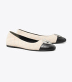 Tory Burch Chelsea Cap-Toe Ballet Flat - Peach Sand