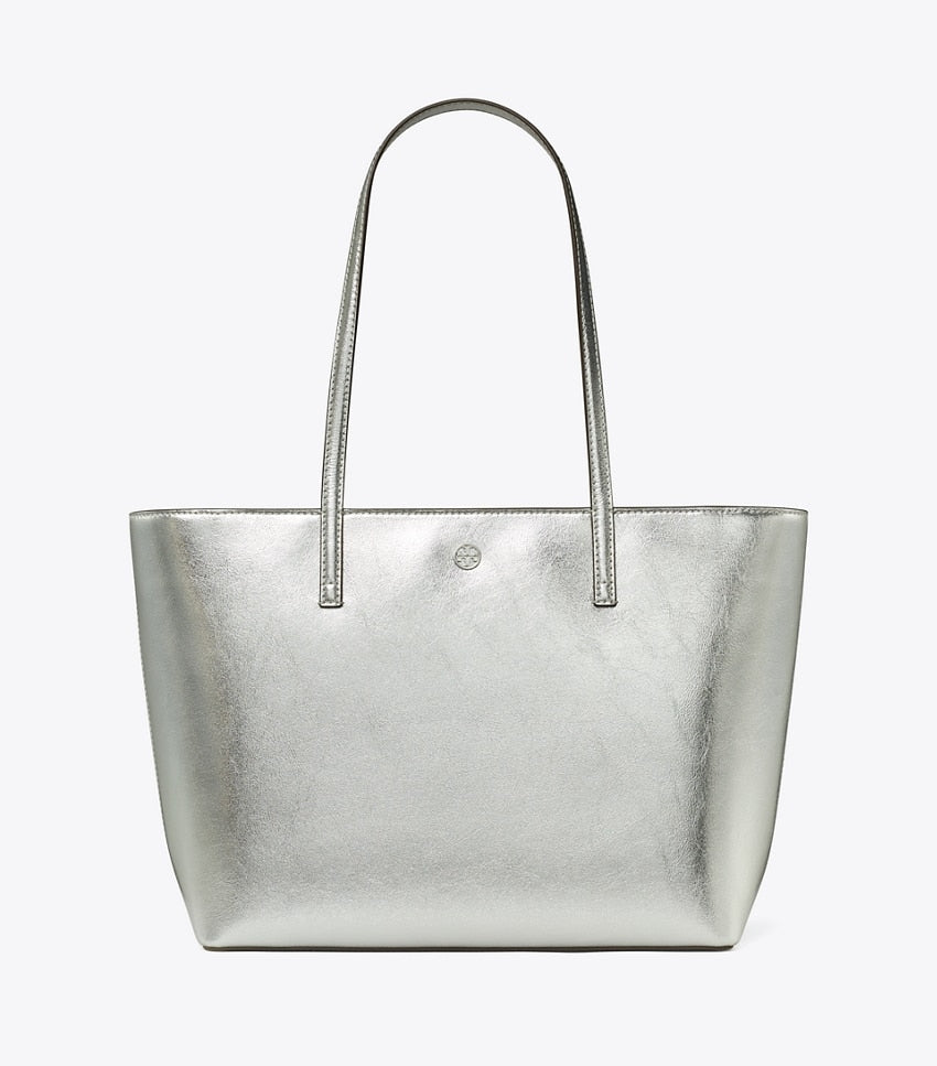 Tory Burch Small Tote - Metallic Silver