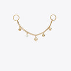 Tory Burch Roxanne Logo Key Fob Gold