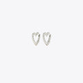 Tory Burch Textured Rope Heart Earrings