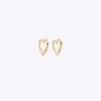 Tory Burch Textured Rope Heart Earrings
