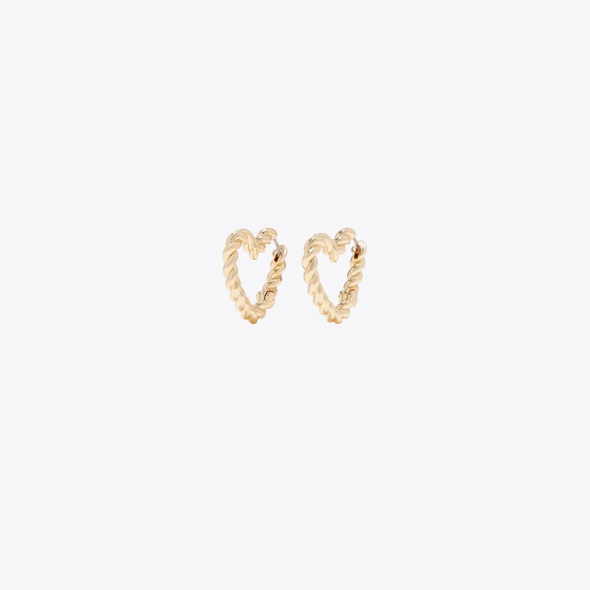 Tory Burch Textured Rope Heart Earrings