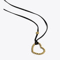 Tory Burch Textured Rope Heart Necklace - Gold
