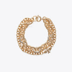 Tory Burch Textured Rope Pave Multi Link Bracelet