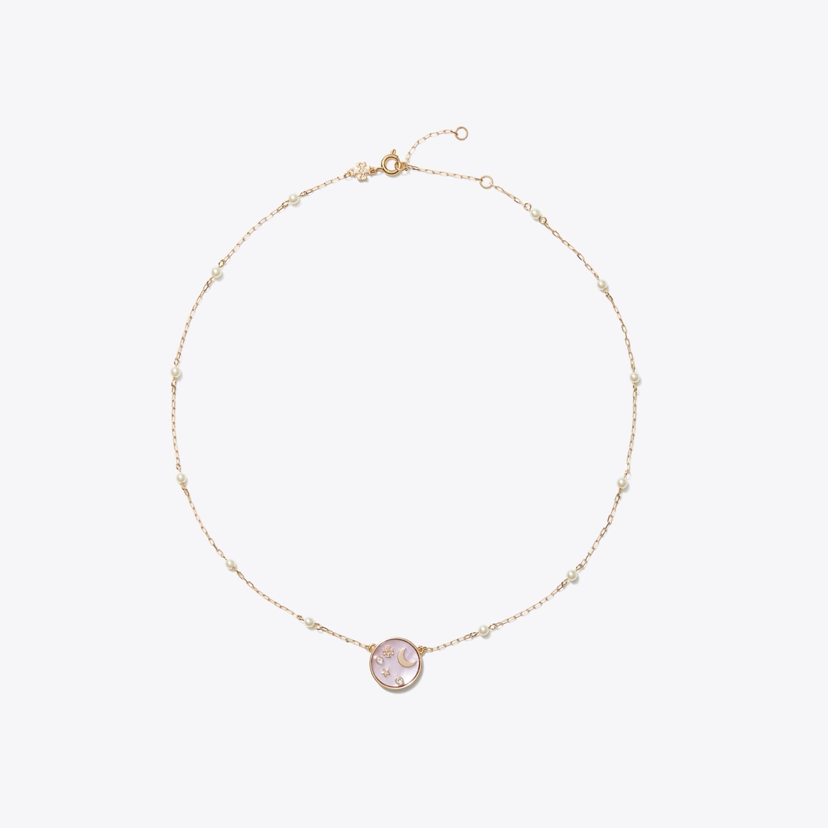 Tory Burch Celestial Pearl Pendant Necklace – Kolye