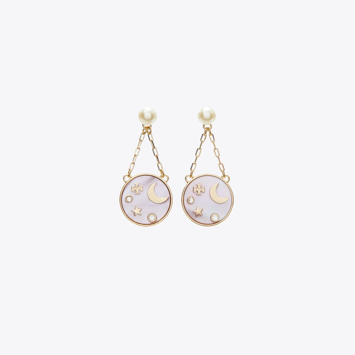 Tory Burch Celestial Pearl Drop Earrings – Küpe