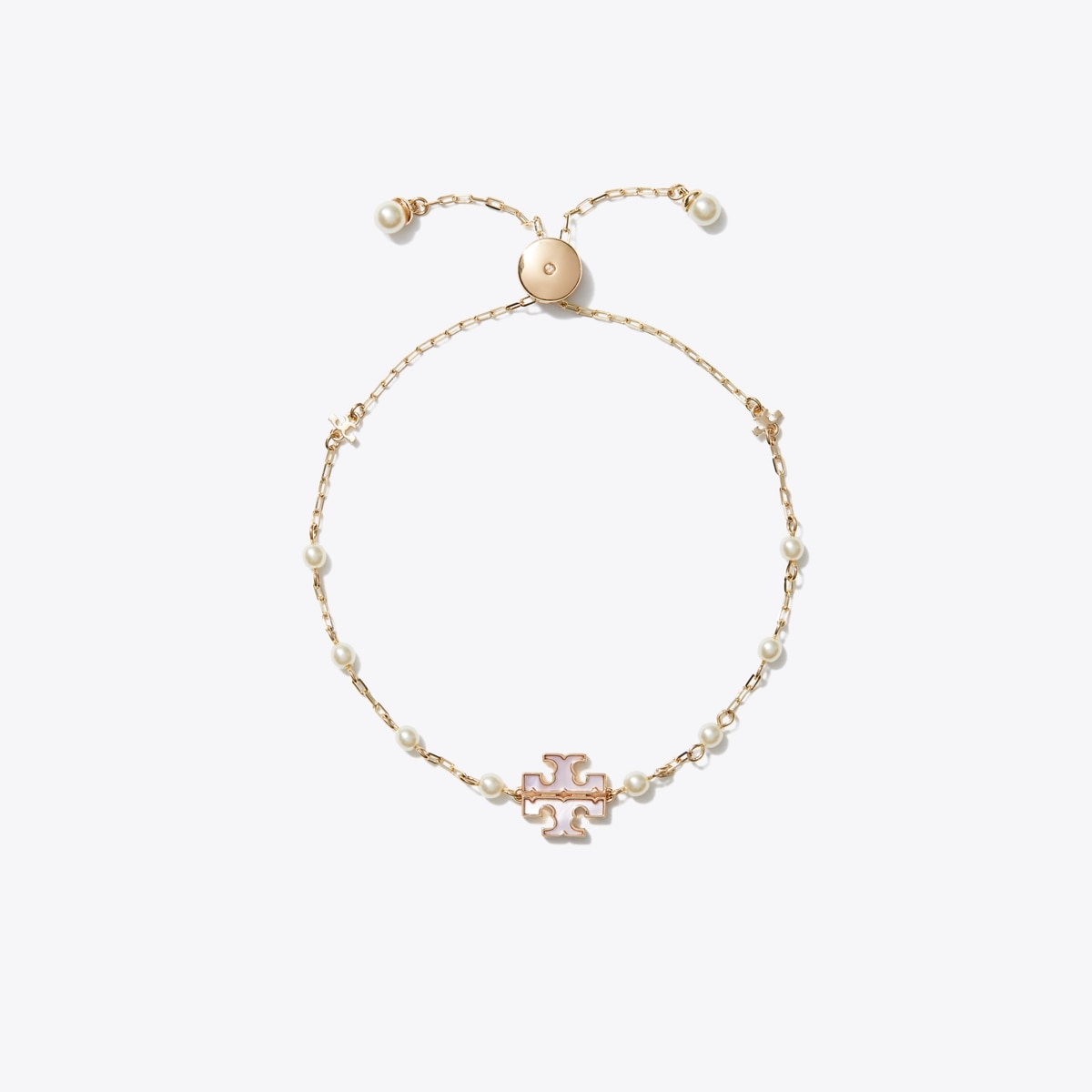 Tory Burch Britten Mother Of Pearl Slider Bracelet