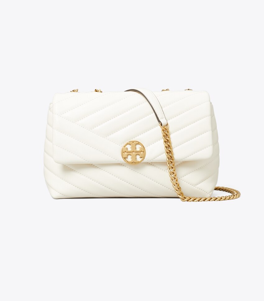 Tory Burch Willa Chevron Shoulder Bag - Light Cream