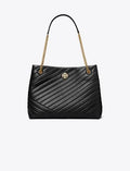 Willa Chevron Tote - Black