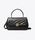 Tory Burch Willa Chevron Top Handle - Black