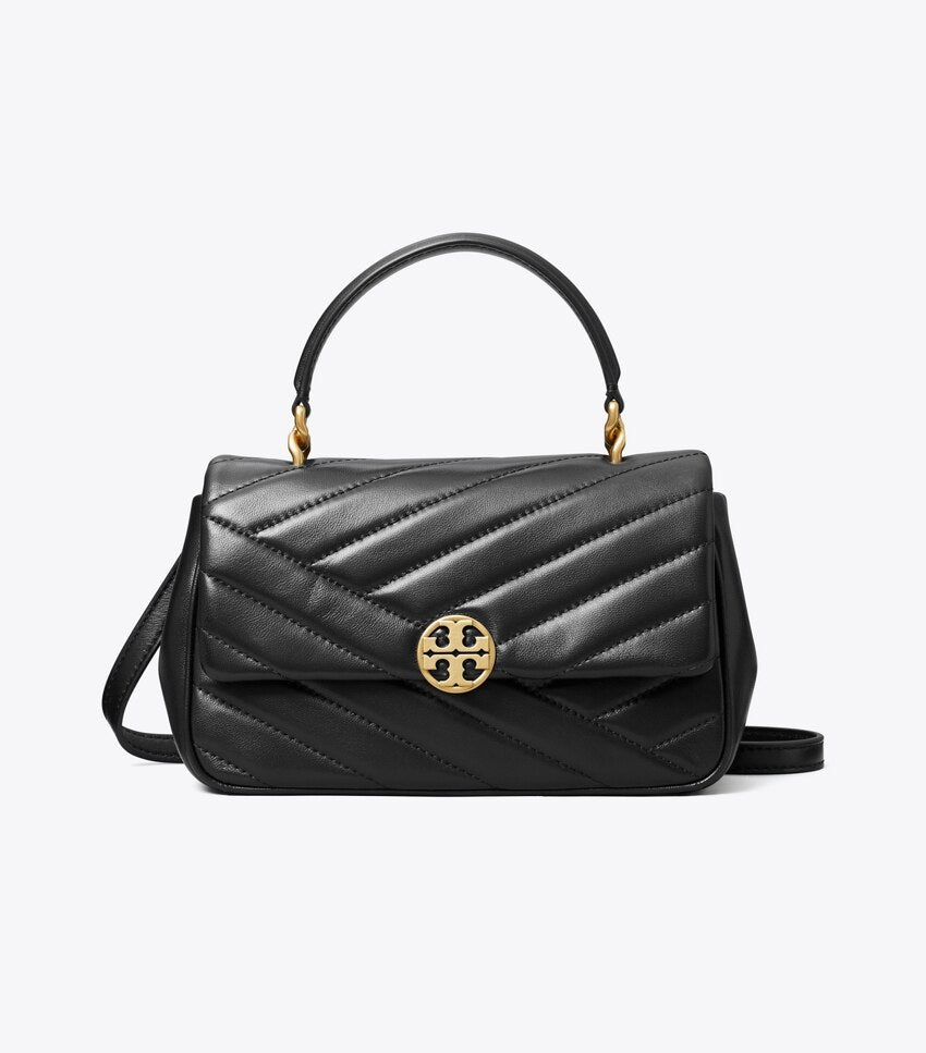 Tory Burch Willa Chevron Top Handle - Black