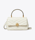 Tory Burch Willa Chevron Top Handle - Light Cream