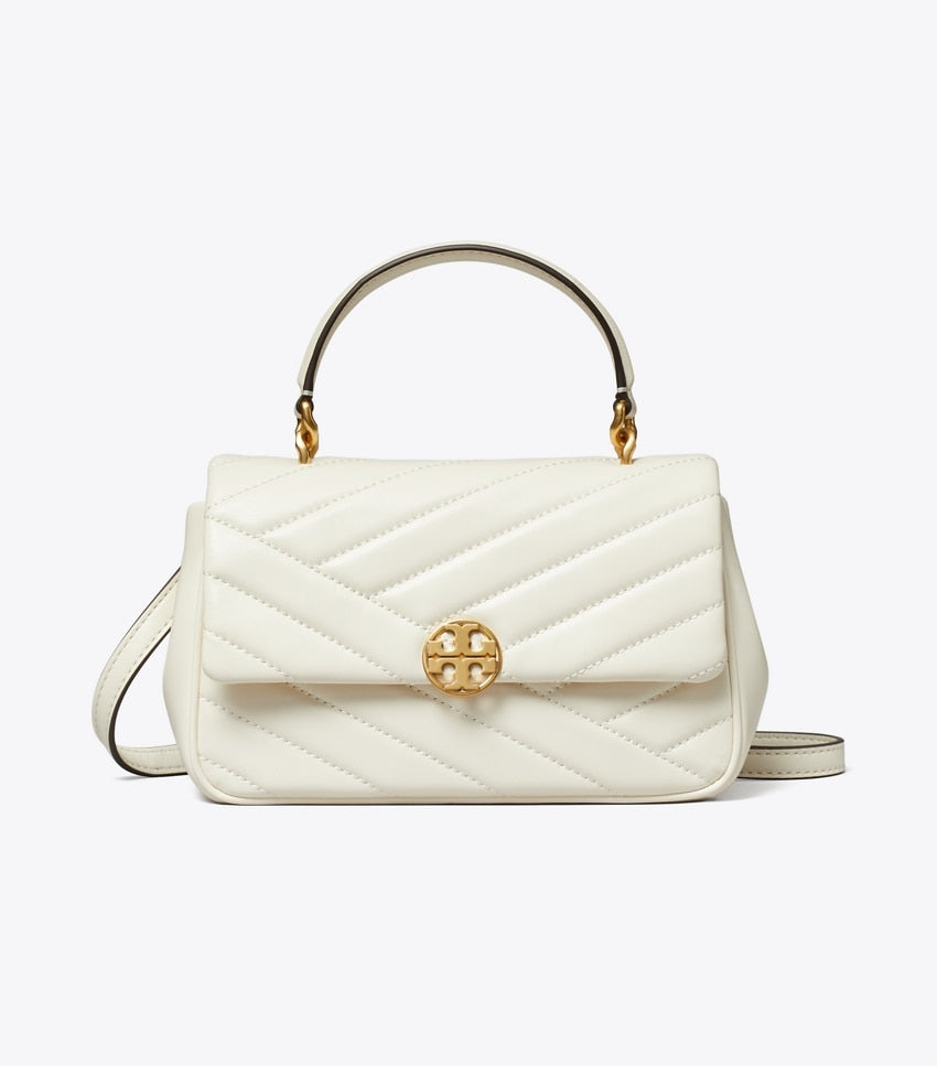Tory Burch Willa Chevron Top Handle - Light Cream