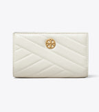 Tory Burch Willa Chevron Medium Wallet - Light Cream