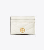 Tory Burch Willa Chevron Flat Card Case - Light Cream