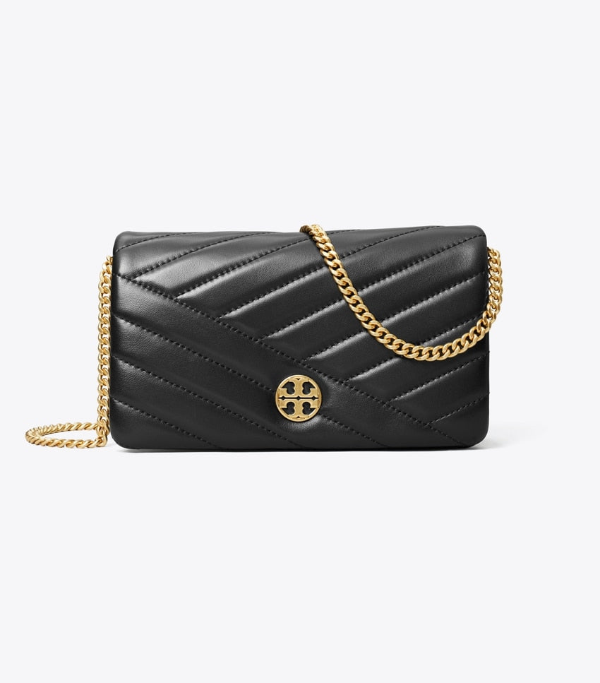 Tory Burch Willa Chevron Wallet Crossbody - Black