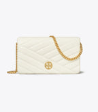 Tory Burch Willa Chevron Wallet Crossbody - Light Cream