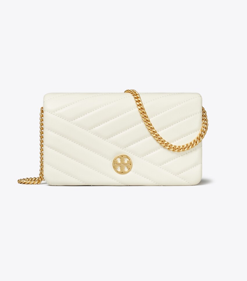 Tory Burch Willa Chevron Wallet Crossbody - Light Cream