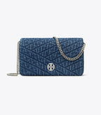 Tory Burch Willa Chevron Wallet Crossbody - Denim