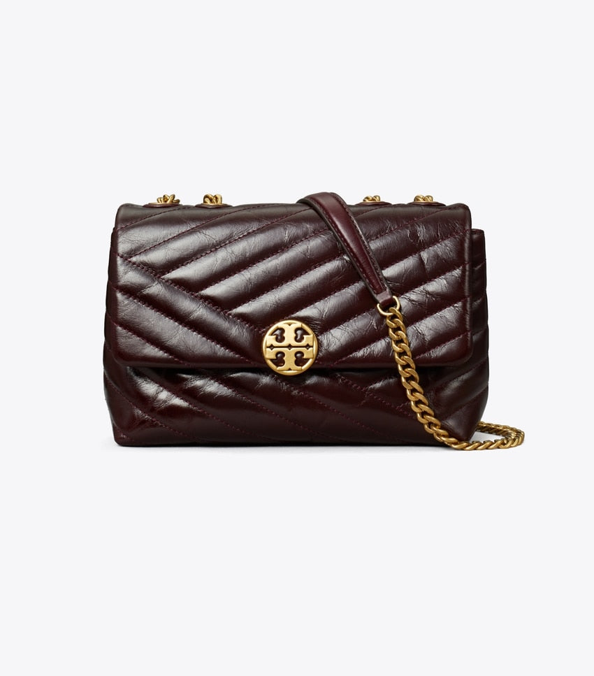 Tory Burch Willa Chevron Shoulder Bag - Glazed - Fig