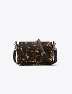 Tory Burch Thea Haircalf Flap Shoulder Bag Chocolate Brown