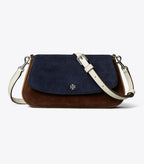 Tory Burch Rory Color-Block Mini Convertible Crossbody - Tory Navy Coffee Iron