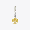 Tory Burch Pave Logo Key Fob Green