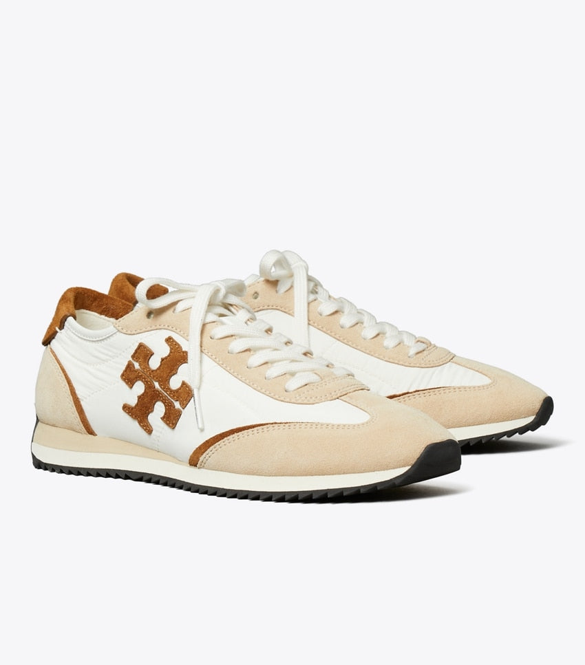 Tory Burch Vintage Sneaker 2.0 - White / Chicory Brown / Dulce De Leche
