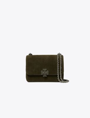 Britten Suede Small Shoulder Bag - Dark Leccio