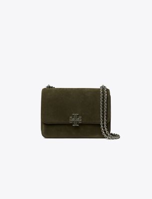 Britten Medium Shoulder Bag - Suede Dark Leccio
